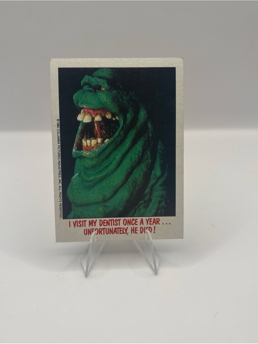 1988 Topps Fright Flicks #5 I Visit My Dentist Once A Year Unfortunately He Died